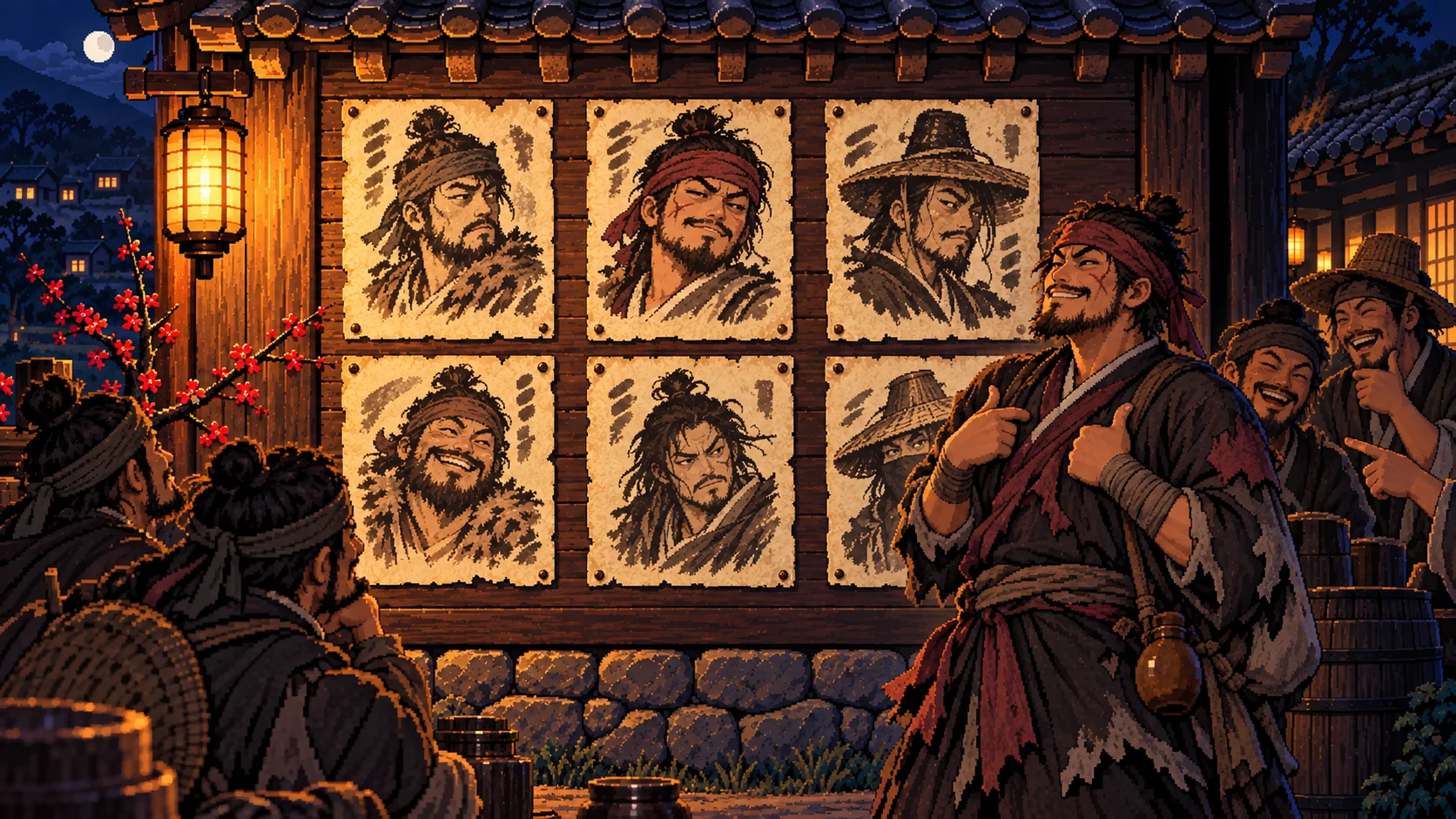 A wall covered in wanted posters