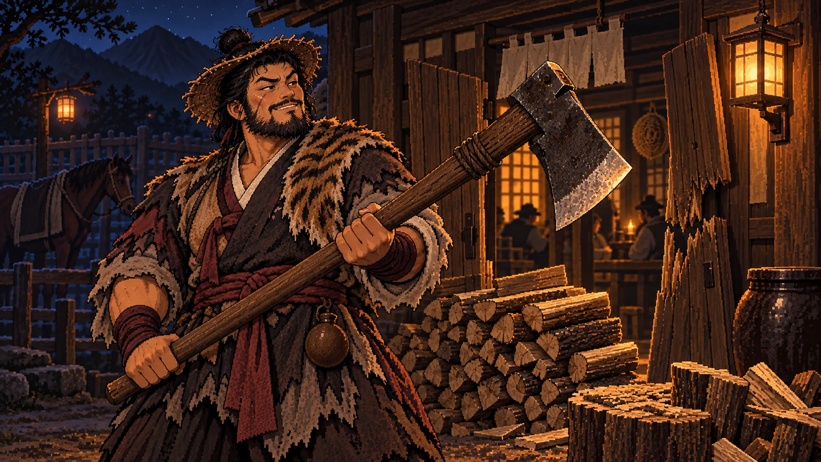 A SANJEOK with a axe