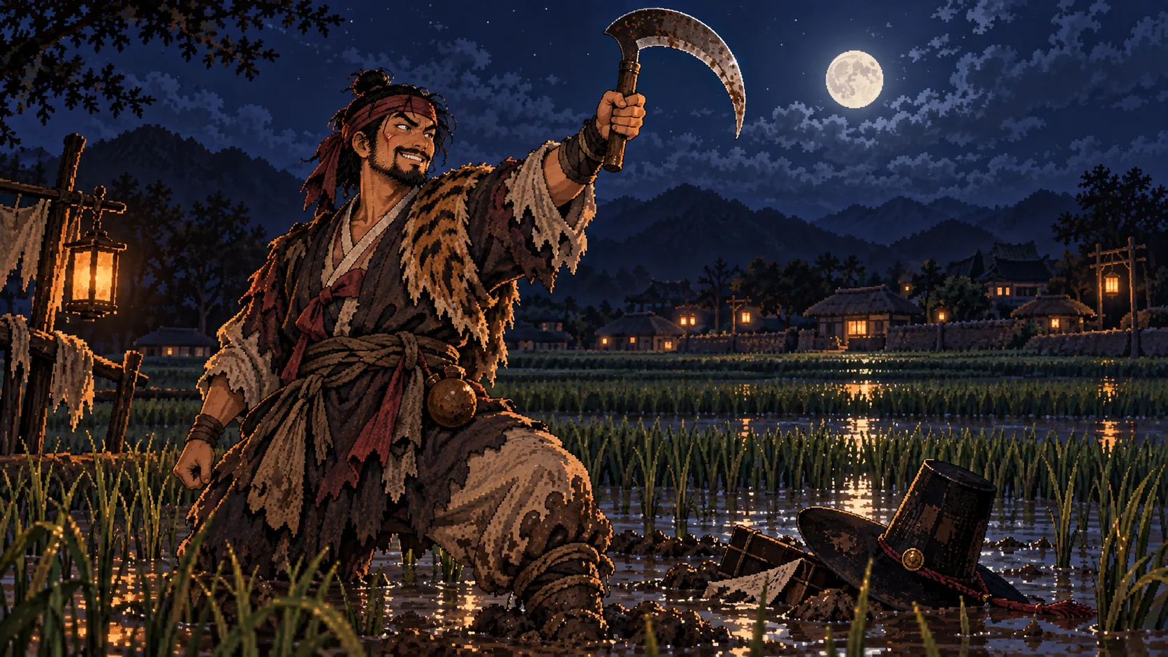 A SANJEOK with a sickle
